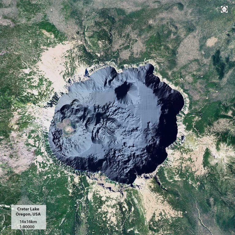 Crater Lake, Oregon, USA - Qmine 3D